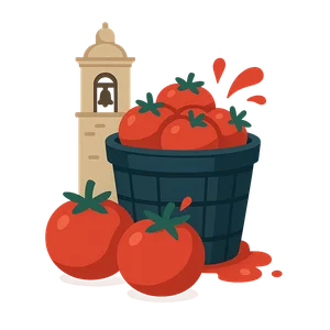 Illustration of La Tomatina