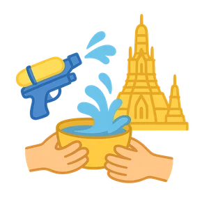 Illustration of Songkran