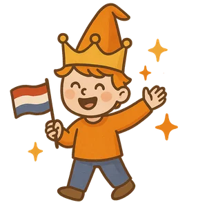 Illustration of King's Day - Dutch