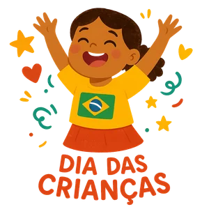 Illustration of Children's Day - Brazilian