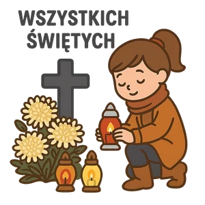 Illustration of All Saints' Day - Polish