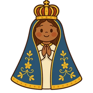 Illustration of Our Lady of Aparecida - Brazilian