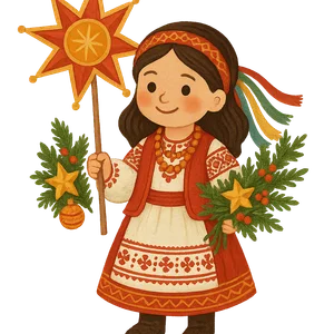 Illustration of Christmas - Ukrainian