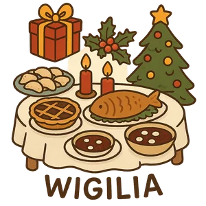 Illustration of Wigilia - Polish