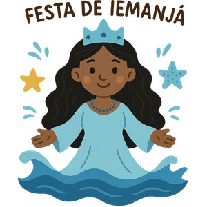 Illustration of Festa de Iemanjá - Brazilian