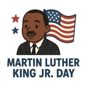 Illustration of Martin Luther King Jr. Day - American
