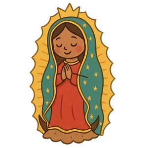 Illustration of Our Lady of Guadalupe - Mexican