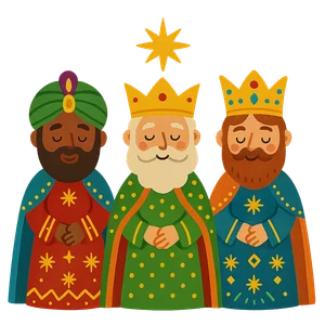 Illustration of Three Kings' Day - Mexican
