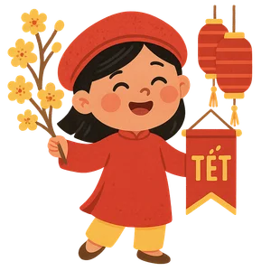 Illustration of Tết - Vietnamese