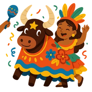 Illustration of Boi-Bumbá Festival - Brazilian