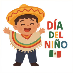 Illustration of Children's Day - Mexican