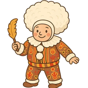 Illustration of Carnival of Binche - Belgian