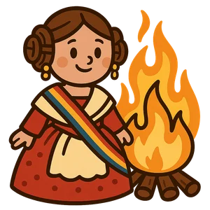 Illustration of Las Fallas - Spanish