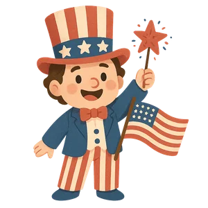 Illustration of Fourth of July - American