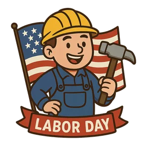 Illustration of Labor Day - American