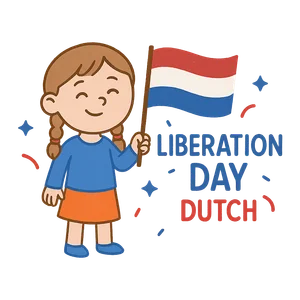 Illustration of Liberation Day - Dutch