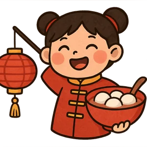 Illustration of Lantern Festival - Chinese