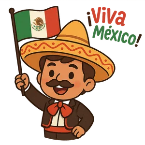 Illustration of Independence Day - Mexican