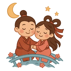Illustration of Qixi Festival - Chinese