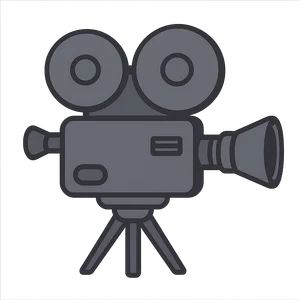 Illustration of Motion Picture Camera