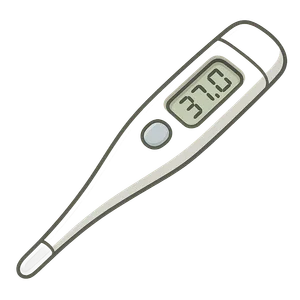 Illustration of Digital Thermometer