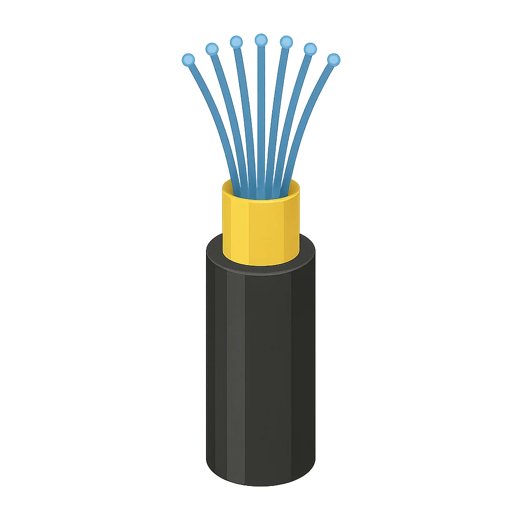 Illustration of Fiber Optic Cable