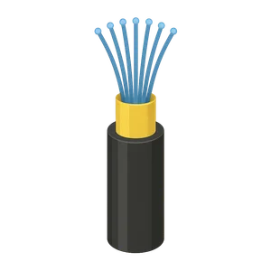Illustration of Fiber Optic Cable