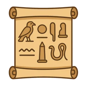 Illustration of Egyptian Hieroglyphs