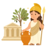 Illustration of Athena and the Contest for Athens