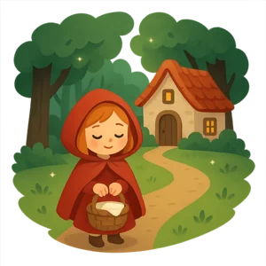 Illustration of Little Red Riding Hood - European