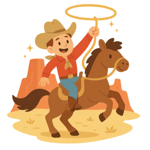 Illustration of Pecos Bill - American