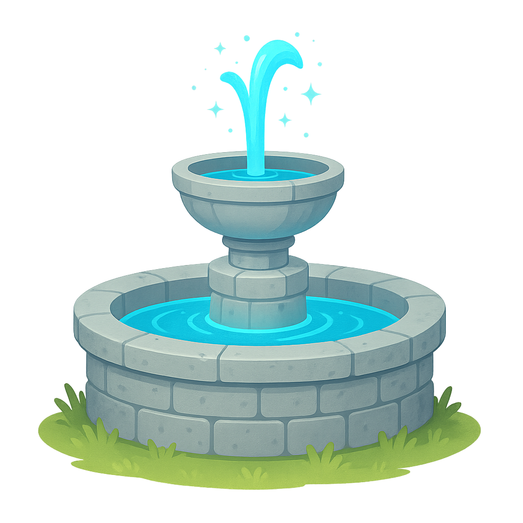 Illustration of Fountain of Youth - European