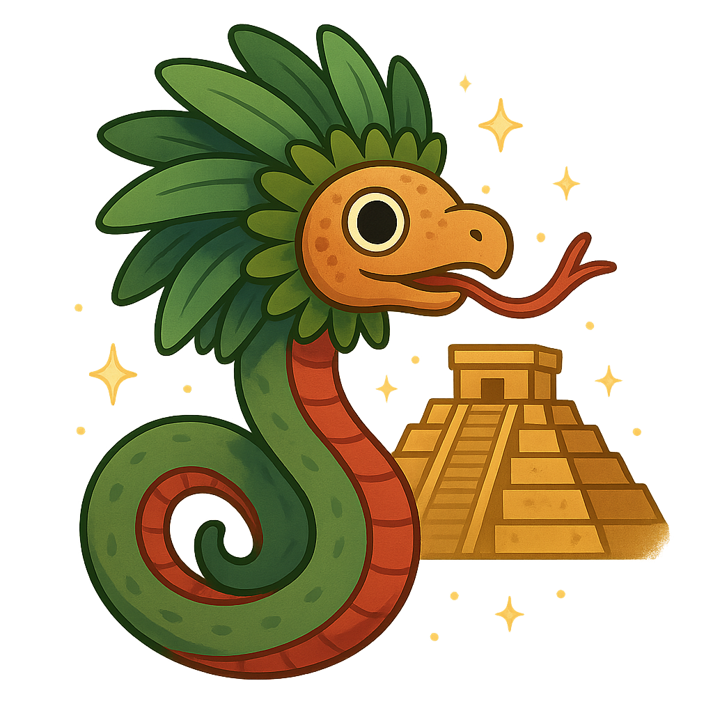 Illustration of Quetzalcoatl - Aztec
