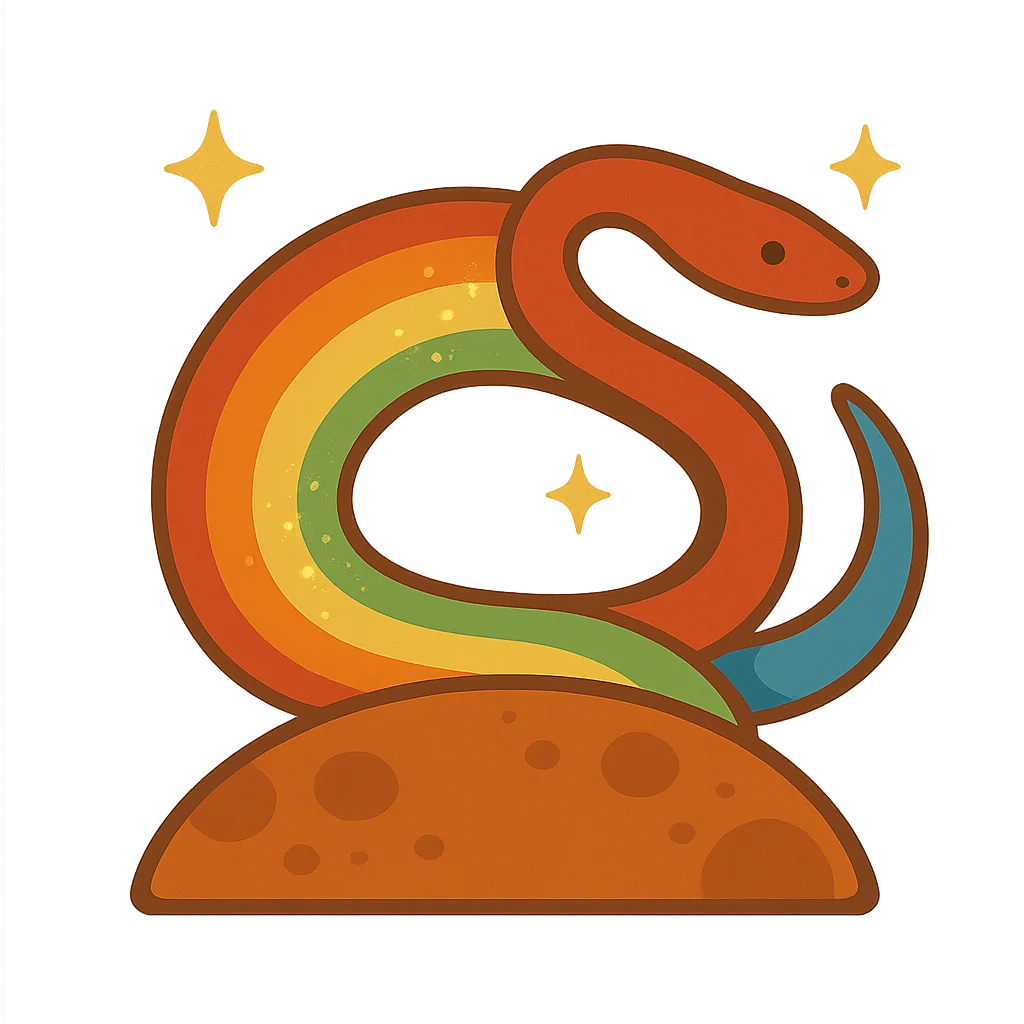 Illustration of The Rainbow Serpent - Aboriginal Australian