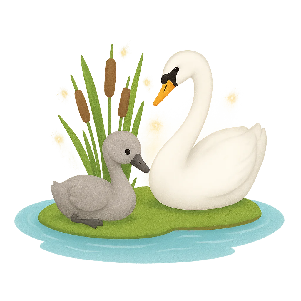 Illustration of The Ugly Duckling - Danish