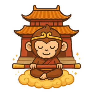 Illustration of Monkey King and the Journey West - Chinese