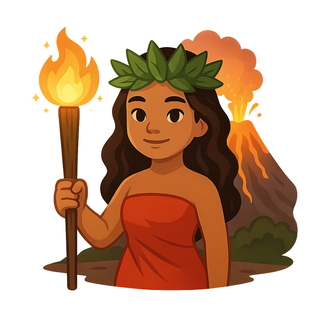 Illustration of Pele - Hawaiian