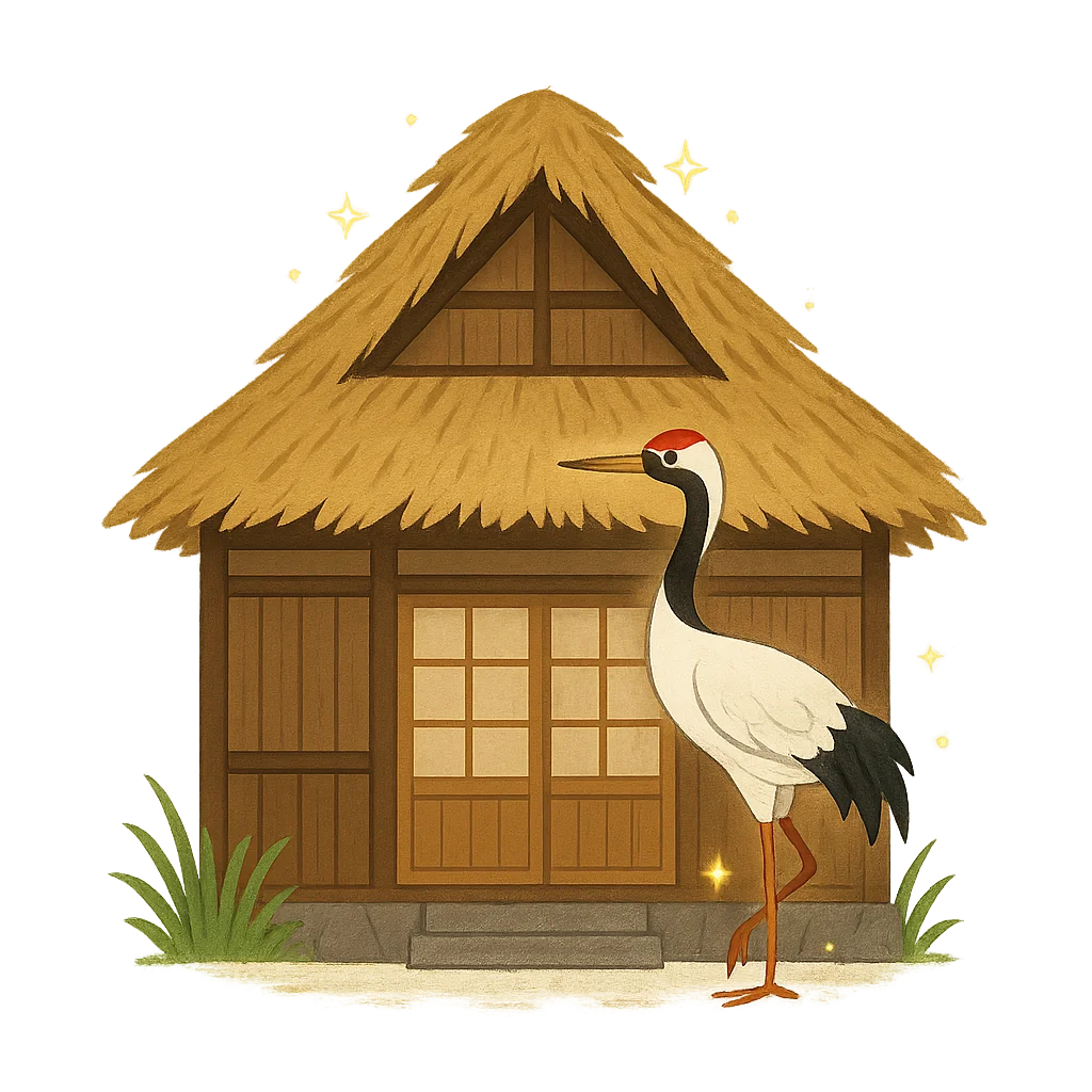 Illustration of The Crane Wife - Japanese