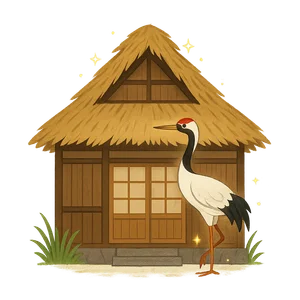 Illustration of The Crane Wife - Japanese