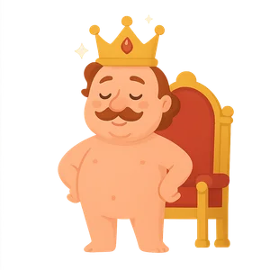 Illustration of The Emperor's New Clothes - Danish