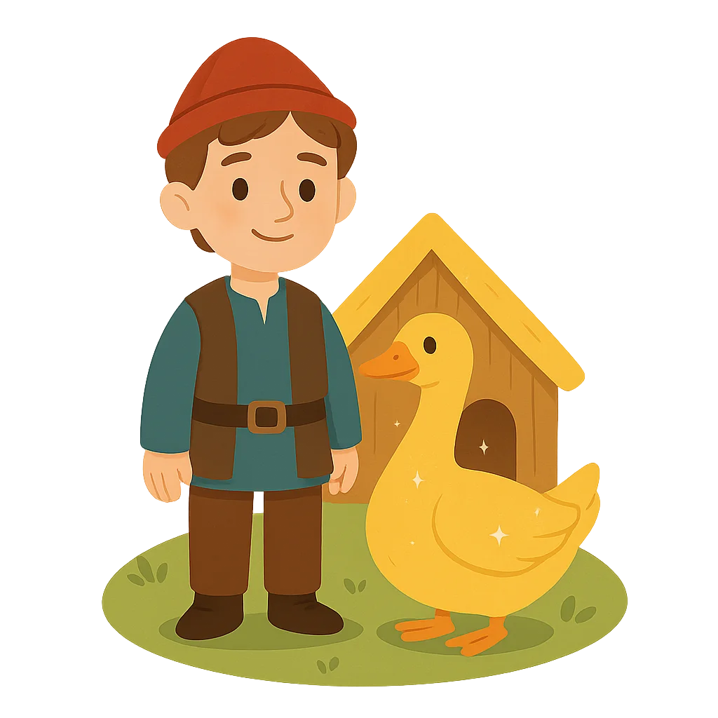 Illustration of The Golden Goose - German