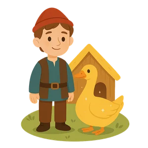 Illustration of The Golden Goose - German