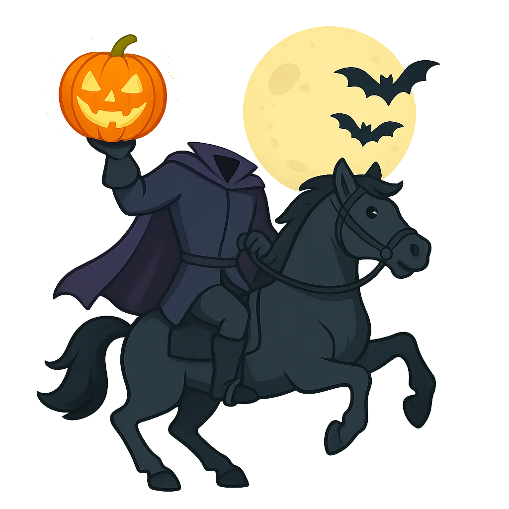 Illustration of The Headless Horseman - American