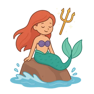 Illustration of The Little Mermaid - Danish