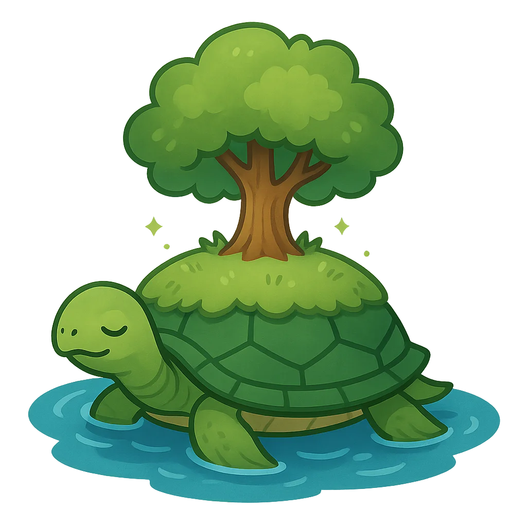 Illustration of Turtle Island - Native American