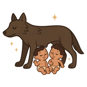 Illustration of Romulus and Remus