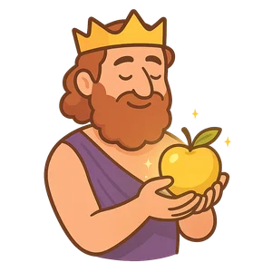 Illustration of King Midas and the Golden Touch