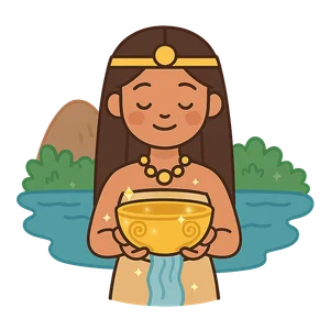 Illustration of Bachué - Muisca