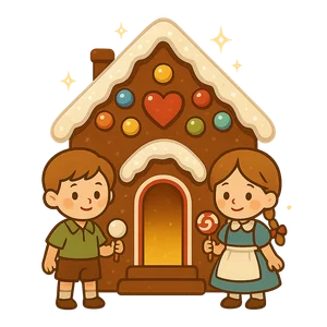 Illustration of Hansel and Gretel - German