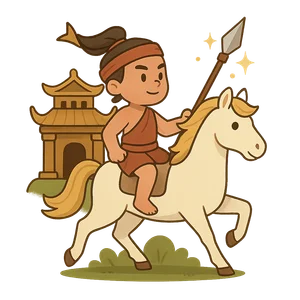 Illustration of Thánh Gióng - Vietnamese